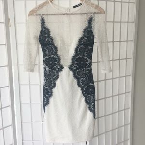 Donating Soon! White & Black Lace Dress! 🌸